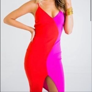 Karlie color block cami MIDI Dress size medium